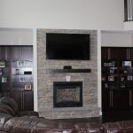fireplace built into wall